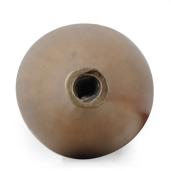 English Elm Christopher Knight Home® - Bottle Vase Antique Brass Aluminum Floor Vase 20" Handcrafted Bottleneck Decor for Modern Homes 71673.00