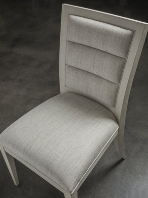 Lexington Artistica Home Stella Side Chair - Elegant Mid-century Design In Cerused White Gray With Soft Performance Fabric Antiqued White Wood 2262-880-01