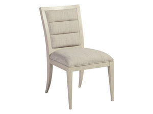 Lexington Artistica Home Stella Side Chair - Elegant Mid-century Design In Cerused White Gray With Soft Performance Fabric Antiqued White Wood 2262-880-01