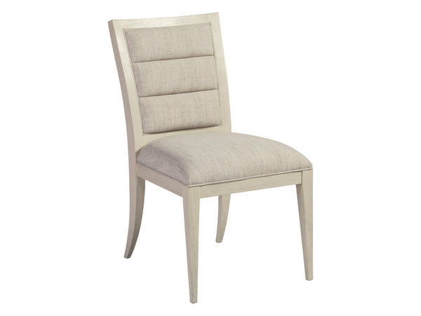 Lexington Artistica Home Stella Side Chair - Elegant Mid-century Design In Cerused White Gray With Soft Performance Fabric Antiqued White Wood 2262-880-01