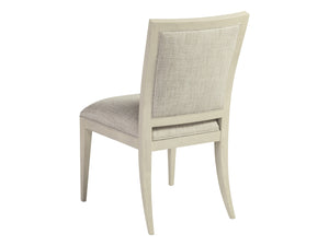 Lexington Artistica Home Stella Side Chair - Elegant Mid-century Design In Cerused White Gray With Soft Performance Fabric Antiqued White Wood 2262-880-01