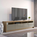 Munoz 87.12 TV Stand in Grey Gloss 226352 Manhattan Comfort