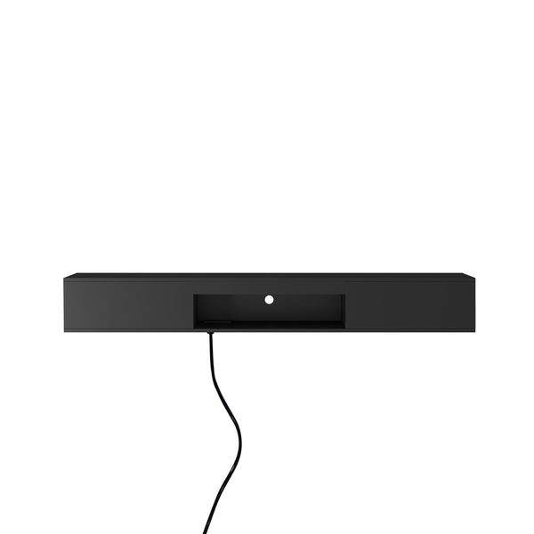 English Elm Floating Wall Mounted Tv Stand with Led Backlit Gloss Cabinet for Living Room W1321P300549