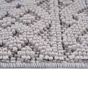 English Elm Loom Geometric White Area Rug 2X8 - Durable, Stain-Resistant, Indoor/Outdoor Design For Family Life B335P289590