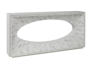 Lexington Artistica Home Elation White Console - Stunning Hand-painted Faux Horn Design For Unique Home Décor And Style White Wood 2267-966