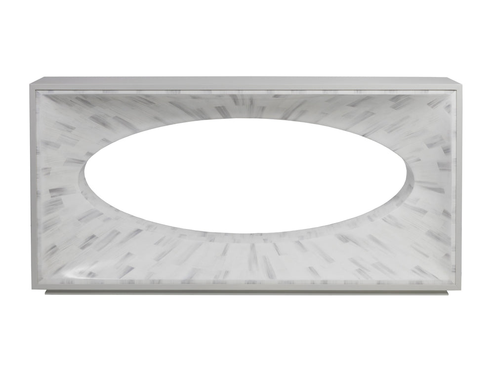 Lexington Artistica Home Elation White Console - Stunning Hand-painted Faux Horn Design For Unique Home Décor And Style White Wood 2267-966