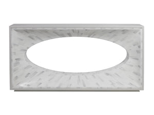 Lexington Artistica Home Elation White Console - Stunning Hand-painted Faux Horn Design For Unique Home Décor And Style White Wood 2267-966
