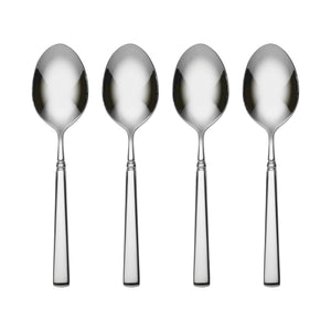 Lenox Easton Shaker Inspired Mirror Polish 18/10 Stainless Steel Heavyweight Flatware Spoon Collection Dinner Spoons, Set of 4 2267004C