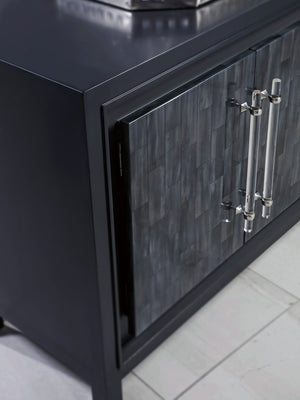 Lexington Artistica Home Elation Gray Media Console - Hand-painted Faux Horn Design With Adjustable Shelves & Unique Finishes Gray Wood 2268-908