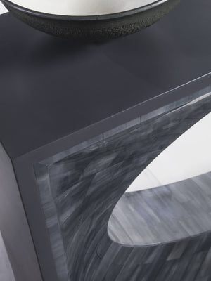 Lexington Artistica Home Elation Gray Console - Hand-painted Faux Horn Design For Unique Home Decor And Signature Style Gray Wood 2268-966