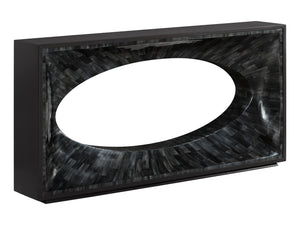Lexington Artistica Home Elation Gray Console - Hand-painted Faux Horn Design For Unique Home Decor And Signature Style Gray Wood 2268-966