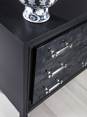 Lexington Artistica Home Elation Gray Hall Chest - Hand-painted Faux Horn Design With Unique Finishes For Your Home Decor Gray Wood 2268-973