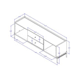 Jasper 72.91 TV Stand in Off White Matte 226851 Manhattan Comfort