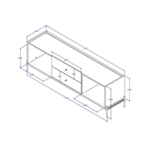 Jasper 72.91 TV Stand in Oak Pro Touch 226852 Manhattan Comfort