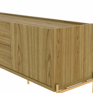 Jasper 72.91 TV Stand in Oak Pro Touch 226852 Manhattan Comfort