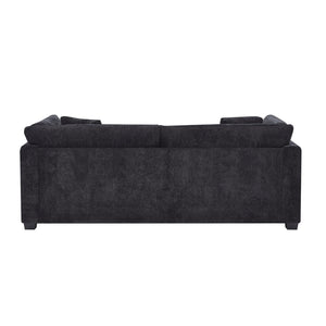 English Elm Christopher Knight Home® - 83.50" Modern Flared Arms Sofa with Chenille Upholstery, High-Density Cushions and Sturdy Legs Black N771P345835H
