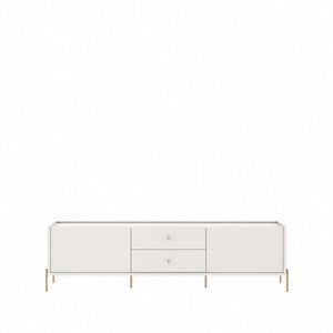 Jasper 86.69 TV Stand in Off White Matte 226951 Manhattan Comfort