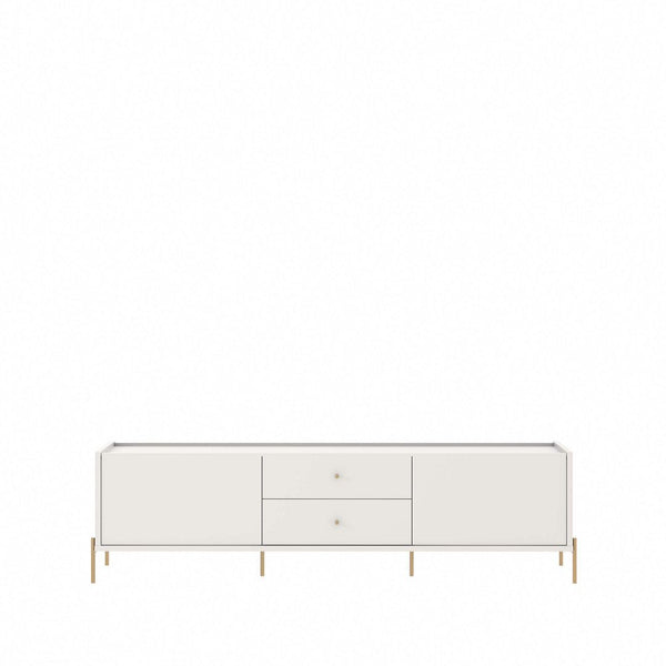 Jasper 86.69 TV Stand in Off White Matte 226951 Manhattan Comfort