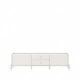 Jasper 86.69 TV Stand in Off White Matte 226951 Manhattan Comfort