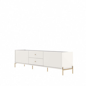 Jasper 86.69 TV Stand in Off White Matte 226951 Manhattan Comfort