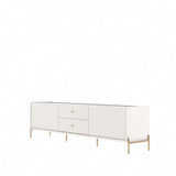 Jasper 86.69 TV Stand in Off White Matte 226951 Manhattan Comfort