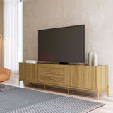 Jasper 86.69 TV Stand in Oak Pro Touch 226952 Manhattan Comfort