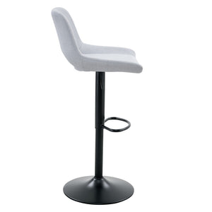 English Elm Set of 2 Pu Leather Barstools with Gold Footrest Curved Back for Kitchen Island W1151P383773