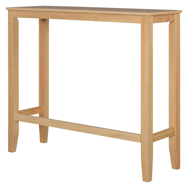 English Elm TOPMAX Farmhouse 48" Rectangular Wood Bar Height Dining Set with 2 Cushioned Stools, Space-Saving Design Natural+Beige N717P334716N