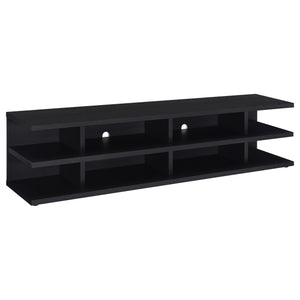 English Elm Starnes 78-inch 2-tier TV Stand with Cord Management Open Shelves Modern Engineered Wood Design Black B062P375411
