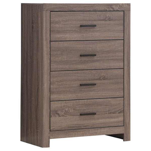 English Elm Sherwood Barrel Oak 5-Piece Queen Bedroom Set With Storage, Stylish Design, And Easy Assembly B062S01297-GIGA
