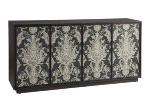 Lexington Artistica Home Venerato Media Console - Stunning Contemporary Design With Unique Finishes And Adjustable Shelves Mocha Wood 2270-907