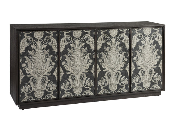 Lexington Artistica Home Venerato Media Console - Stunning Contemporary Design With Unique Finishes And Adjustable Shelves Mocha Wood 2270-907