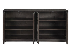 Lexington Artistica Home Venerato Media Console - Stunning Contemporary Design With Unique Finishes And Adjustable Shelves Mocha Wood 2270-907