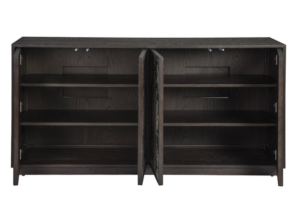 Lexington Artistica Home Venerato Media Console - Stunning Contemporary Design With Unique Finishes And Adjustable Shelves Mocha Wood 2270-907