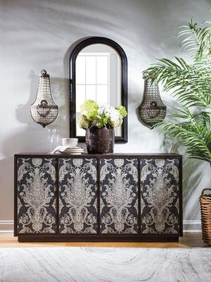 Lexington Artistica Home Venerato Media Console - Stunning Contemporary Design With Unique Finishes And Adjustable Shelves Mocha Wood 2270-907