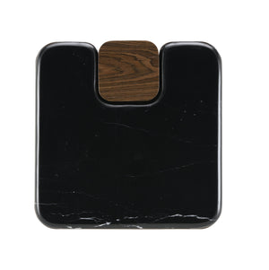 English Elm Dana Natural Marble End Table with 36mm Natural Marble Top & Dark Walnut Veneer, Stylish 40lb Limit B2726P404900