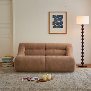 English Elm Shoes Chenille Memory Foam Loveseat Deep Seat Sofa for Apartments and Small Living Rooms Brown W668P381958