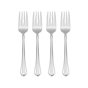 Lenox Juilliard Polished 18/10 Stainless Steel Forks with Elegant Trefoil Tip Detail for Fine Dining Salad Forks 2273004D