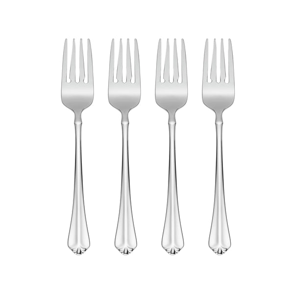 Lenox Juilliard Polished 18/10 Stainless Steel Forks with Elegant Trefoil Tip Detail for Fine Dining Salad Forks 2273004D