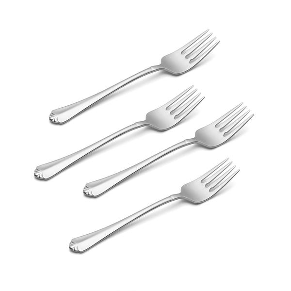 Lenox Juilliard Polished 18/10 Stainless Steel Forks with Elegant Trefoil Tip Detail for Fine Dining Salad Forks 2273004D