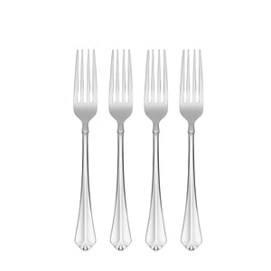 Lenox Juilliard Polished 18/10 Stainless Steel Forks with Elegant Trefoil Tip Detail for Fine Dining Dinner Forks 2273004F