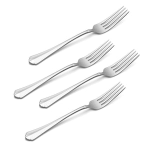 Lenox Juilliard Polished 18/10 Stainless Steel Forks with Elegant Trefoil Tip Detail for Fine Dining Dinner Forks 2273004F