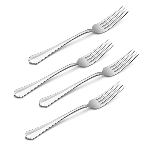 Lenox Juilliard Polished 18/10 Stainless Steel Forks with Elegant Trefoil Tip Detail for Fine Dining Dinner Forks 2273004F