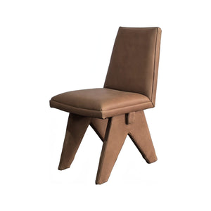 Olivia + Quinn Clarendon Leather Dining Chair - Modern Minimalist Design For Elegant Dining Spaces And Comfort Selena Harness Leather,Foam,Wood 2273_Sel1501