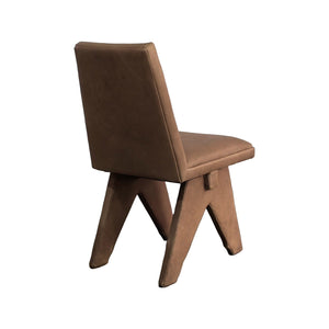 Olivia + Quinn Clarendon Leather Dining Chair - Modern Minimalist Design For Elegant Dining Spaces And Comfort Selena Harness Leather,Foam,Wood 2273_Sel1501
