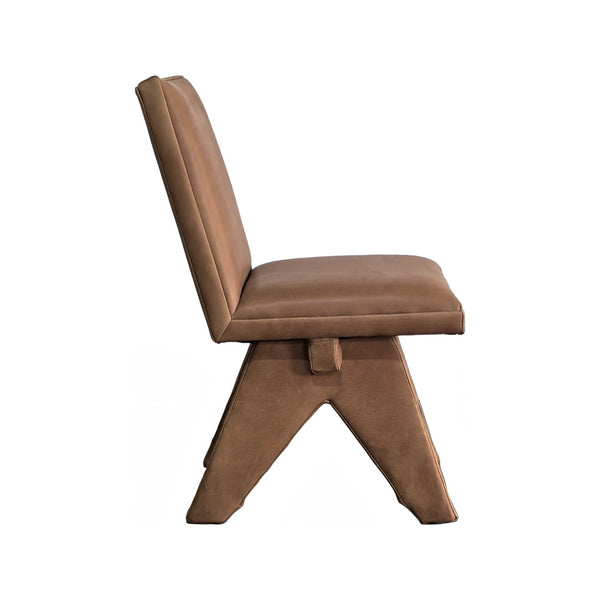 Olivia + Quinn Clarendon Leather Dining Chair - Modern Minimalist Design For Elegant Dining Spaces And Comfort Selena Harness Leather,Foam,Wood 2273_Sel1501