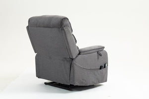 English Elm Lounge Electric Lift Chair With 180° Recline, Massage, Heating, Storage & Wireless Charging Options W547S00058
