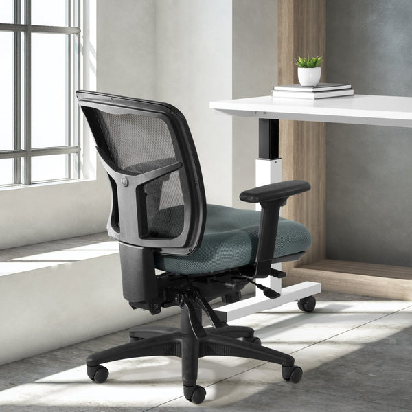 OSP Home Furnishings Progrid® Ergonomic Mid Back Mesh Office Chair with Lumbar Support and Pneumatic Height Adjust 92893-2M