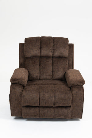 English Elm Oversized Power Lift Recliner with Heat Massage Lay Flat Design and Usb Charging Port Chocolate W547S00081