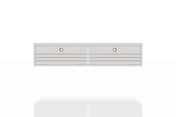 Liberty 42.28 Floating Entertainment Center in White 227BMC6 Manhattan Comfort